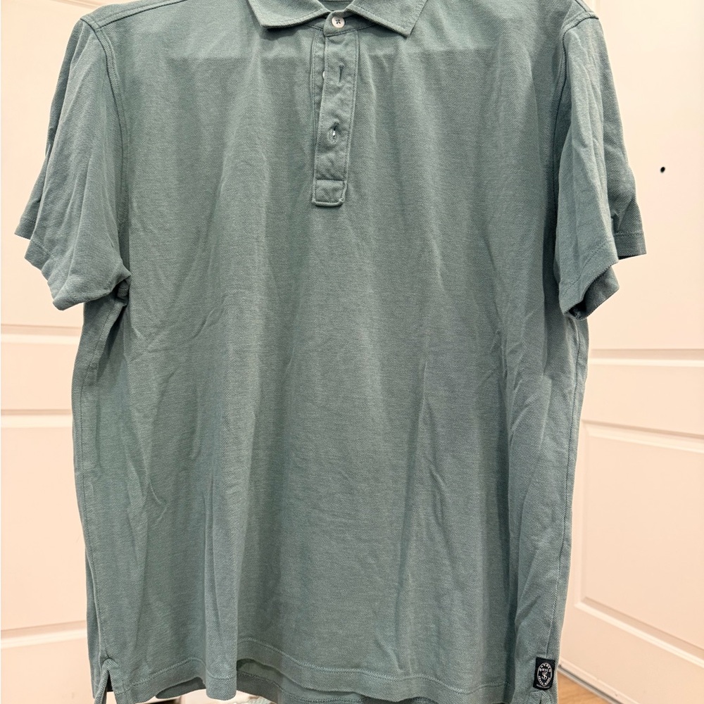 Todd Snyder Sage Green Polo Shirt Mens Large - Picture 6 of 8